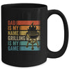 Dad Is My Name Grilling Is My Game BBQ Fathers Day Vintage Mug | teecentury