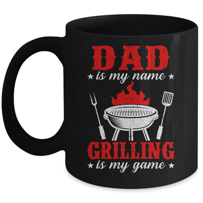 Dad Is My Name Grilling Is My Game Funny Smoker Dad Mug | teecentury
