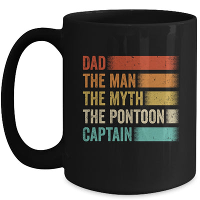 Dad Man Myth Pontoon Captain Funny Pontoon For Men Vintage Mug | teecentury