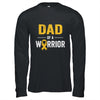 Dad Of A Warrior Childhood Cancer Awareness Family Ribbon Shirt & Hoodie | teecentury