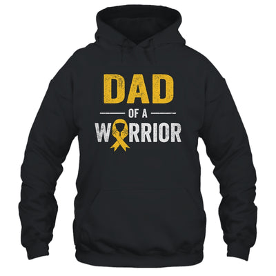 Dad Of A Warrior Childhood Cancer Awareness Family Ribbon Shirt & Hoodie | teecentury