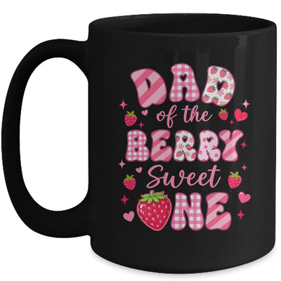 Dad Of The Berry Sweet One Strawberry First Birthday Mug | teecentury