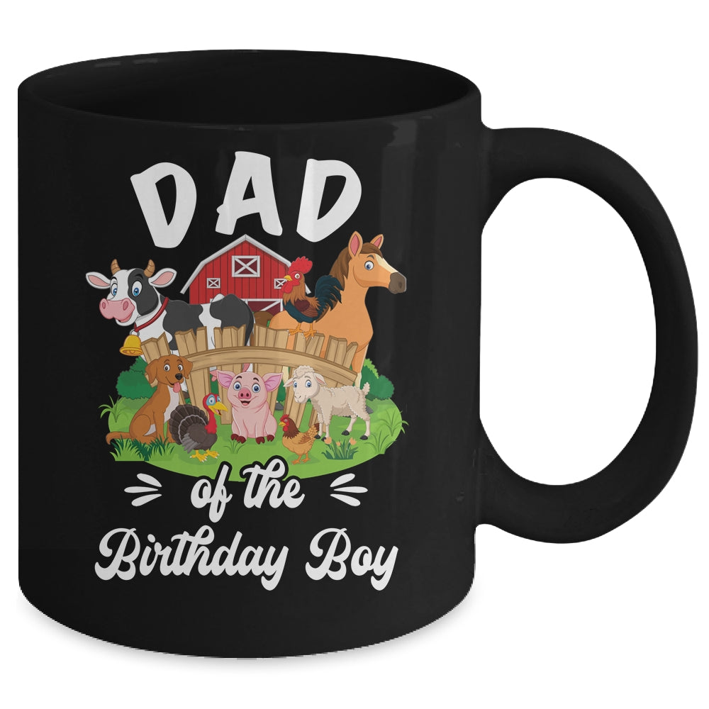 Dad Of The Birthday Boy Party Cow Farm 1st Birthday Party Mug | teecentury