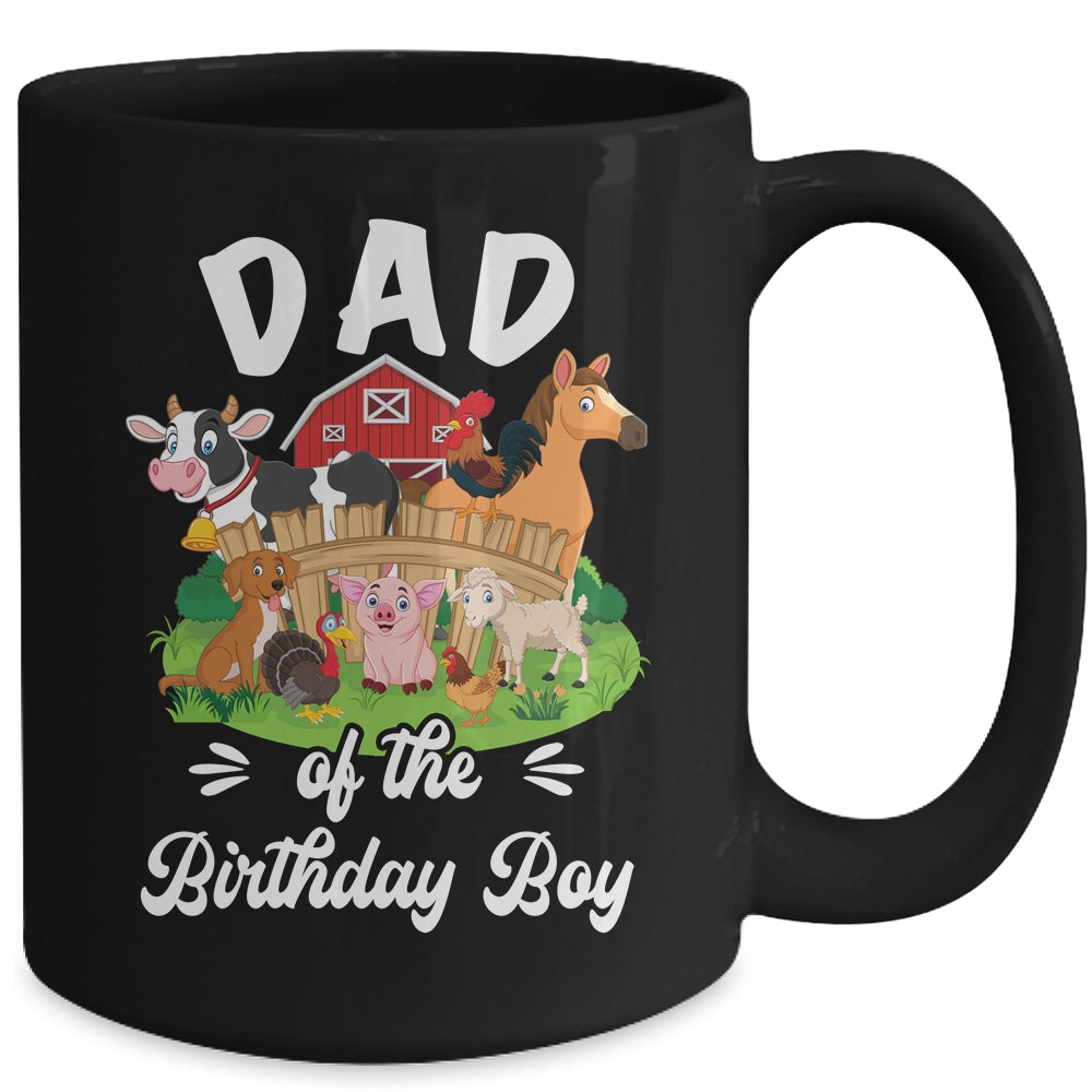 Dad Of The Birthday Boy Party Cow Farm 1st Birthday Party Mug | teecentury