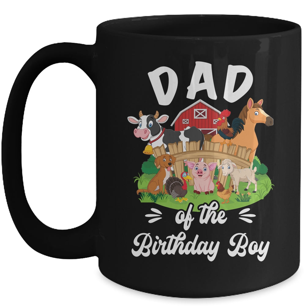 Dad Of The Birthday Boy Party Cow Farm 1st Birthday Party Mug | teecentury