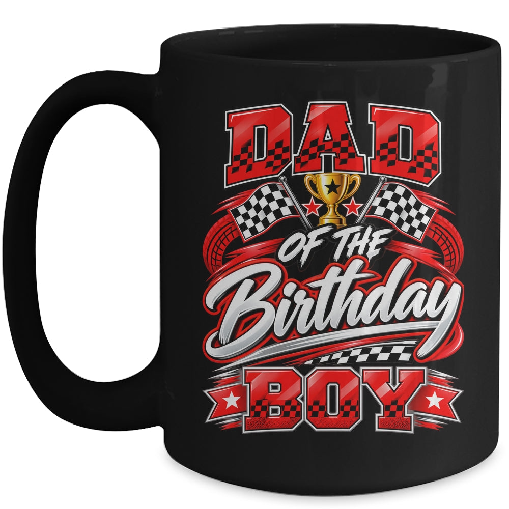 Dad Of The Birthday Boy Race Car Family Pit Crew Mug | teecentury