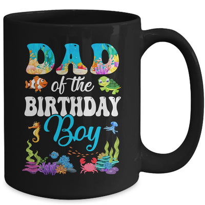 Dad Of The Birthday Boy Sea Fish Ocean Aquarium Party Mug | teecentury