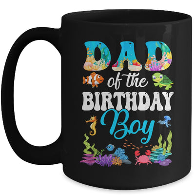 Dad Of The Birthday Boy Sea Fish Ocean Aquarium Party Mug | teecentury