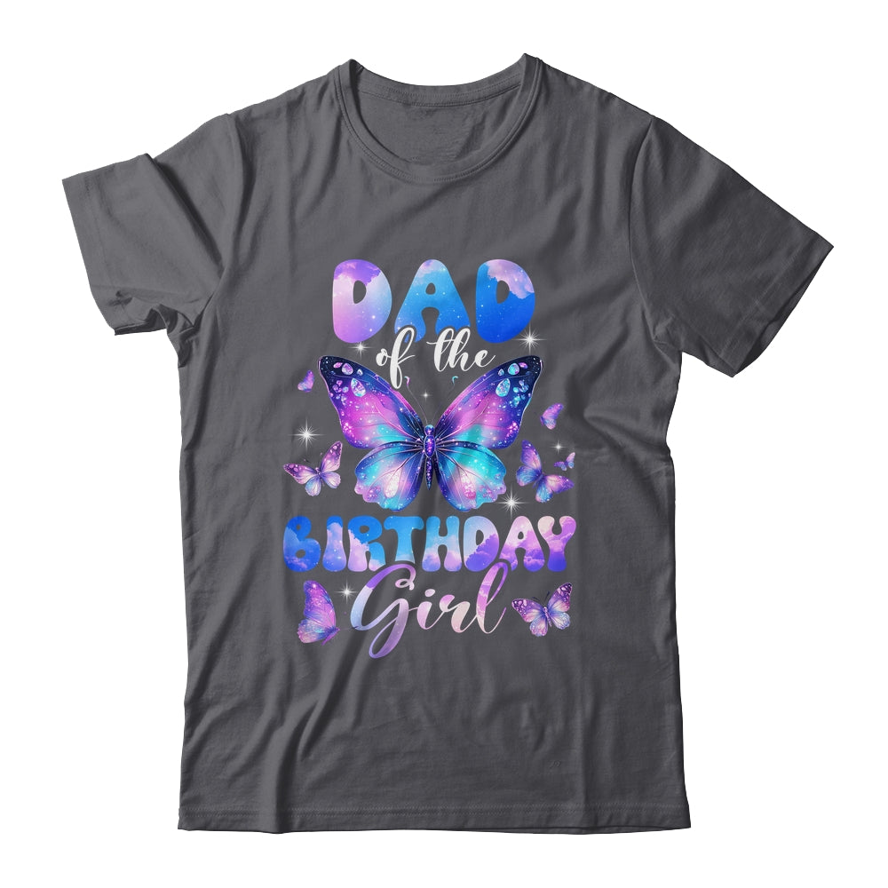 Dad Of The Birthday Girl Butterfly Family Matching Shirt & Hoodie | teecentury