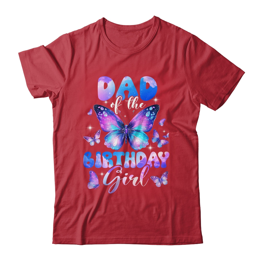 Dad Of The Birthday Girl Butterfly Family Matching Shirt & Hoodie | teecentury