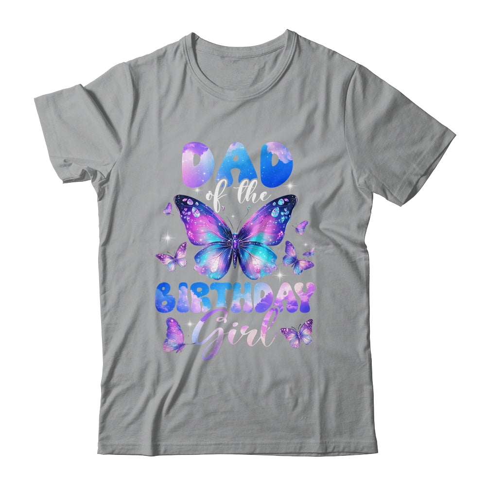 Dad Of The Birthday Girl Butterfly Family Matching Shirt & Hoodie | teecentury
