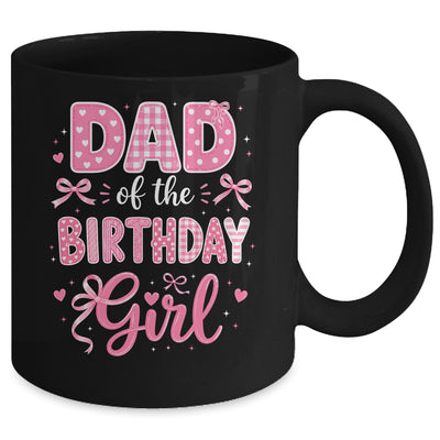 Dad Of The Birthday Girl Matching Pink Coquette Bow Mug | teecentury
