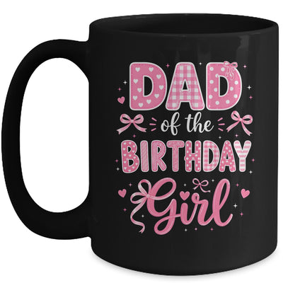 Dad Of The Birthday Girl Matching Pink Coquette Bow Mug | teecentury