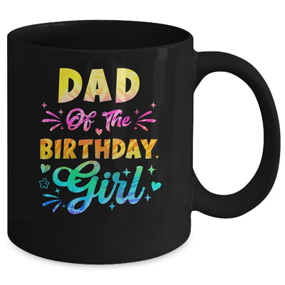 Dad Of The Birthday Girl Tie Dye 1st Birthday Family Mug | teecentury