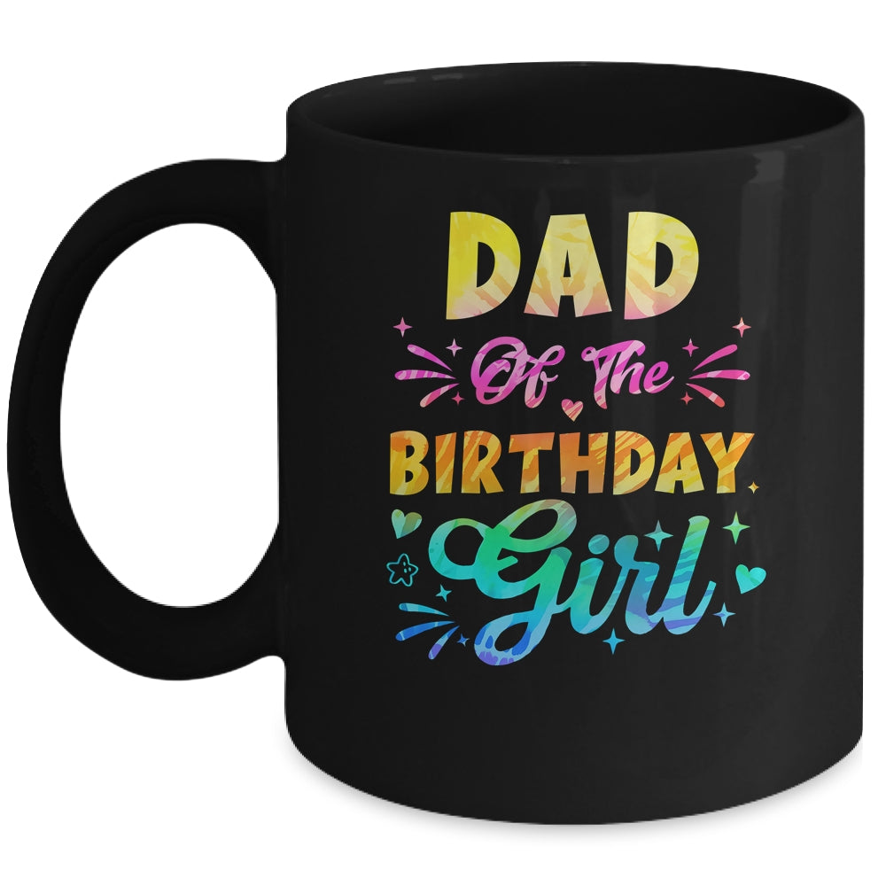 Dad Of The Birthday Girl Tie Dye 1st Birthday Family Mug | teecentury