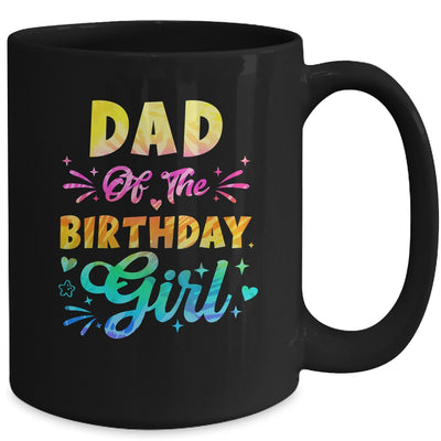 Dad Of The Birthday Girl Tie Dye 1st Birthday Family Mug | teecentury