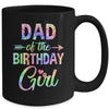 Dad Of The Birthday Girl Tie Dye 1st Birthday Girl Family Mug | teecentury