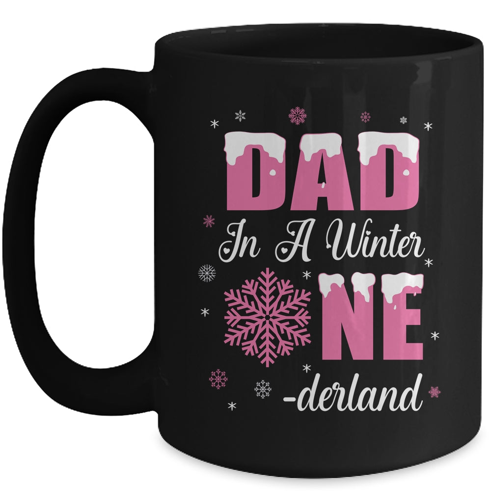 Dad Of The Birthday Girl Winter Onederland 1st Birthday Mug | teecentury