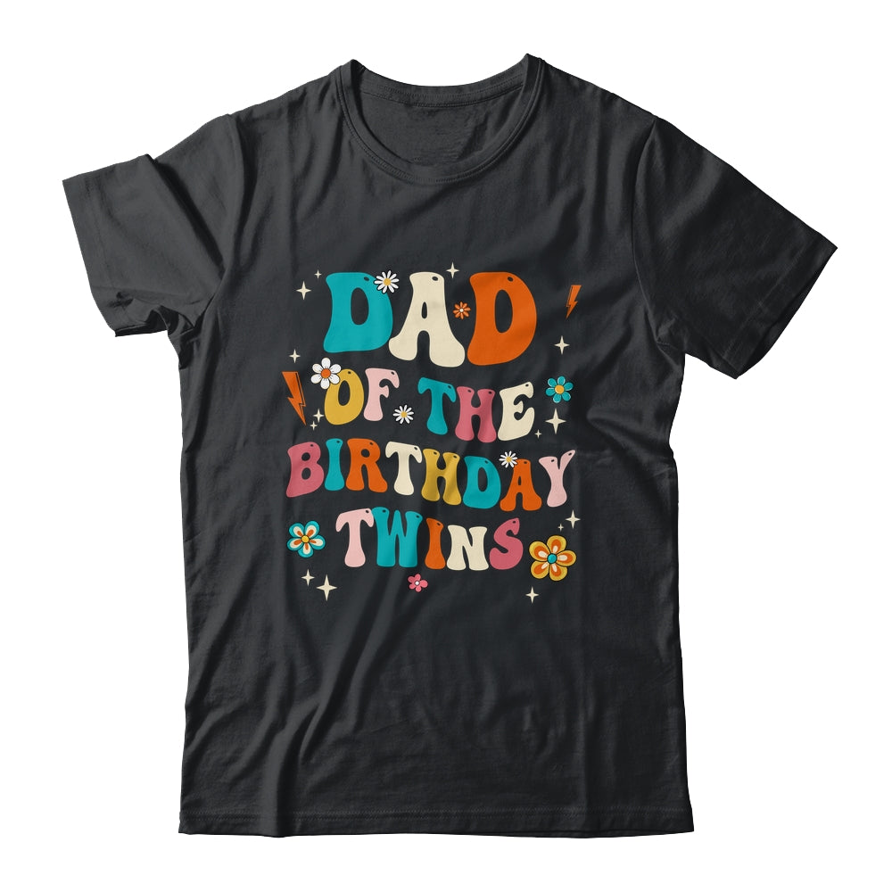 Dad Of The Birthday Twins Boys Girls Party Retro Bday Shirt & Hoodie | teecentury