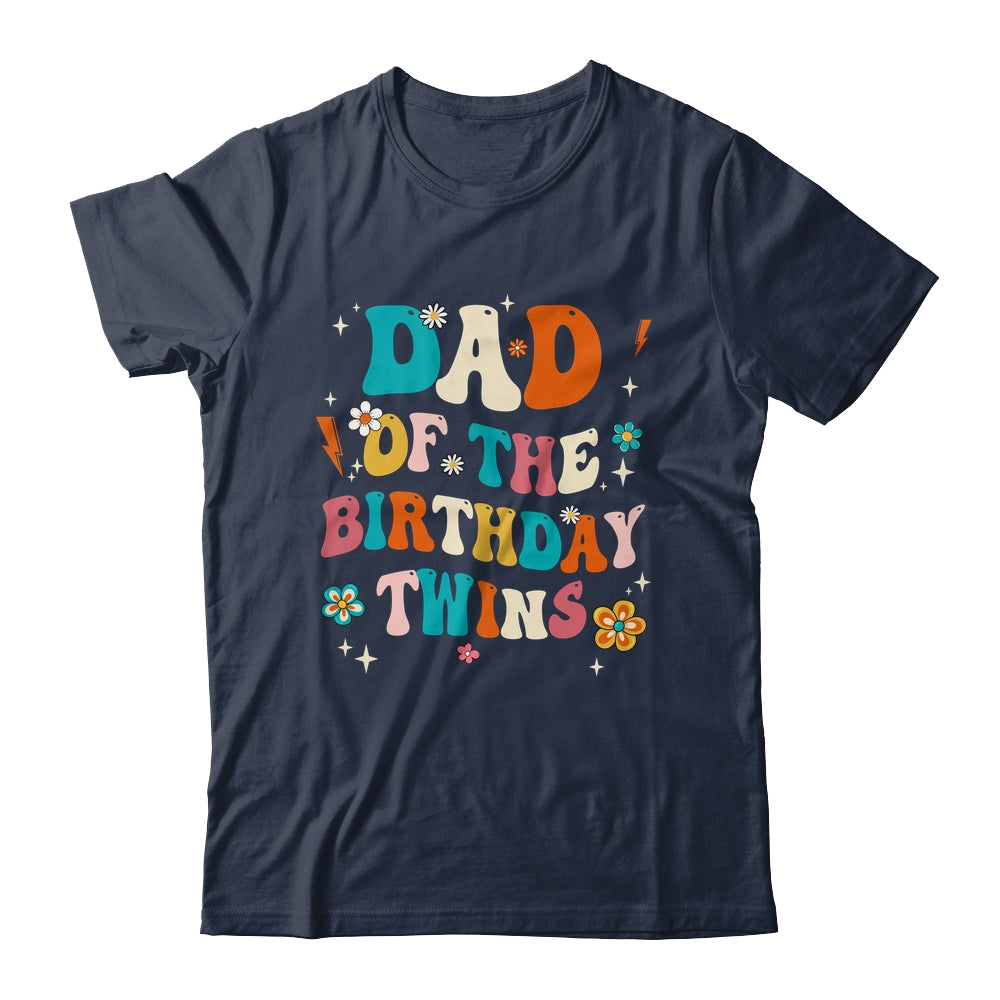 Dad Of The Birthday Twins Boys Girls Party Retro Bday Shirt & Hoodie | teecentury