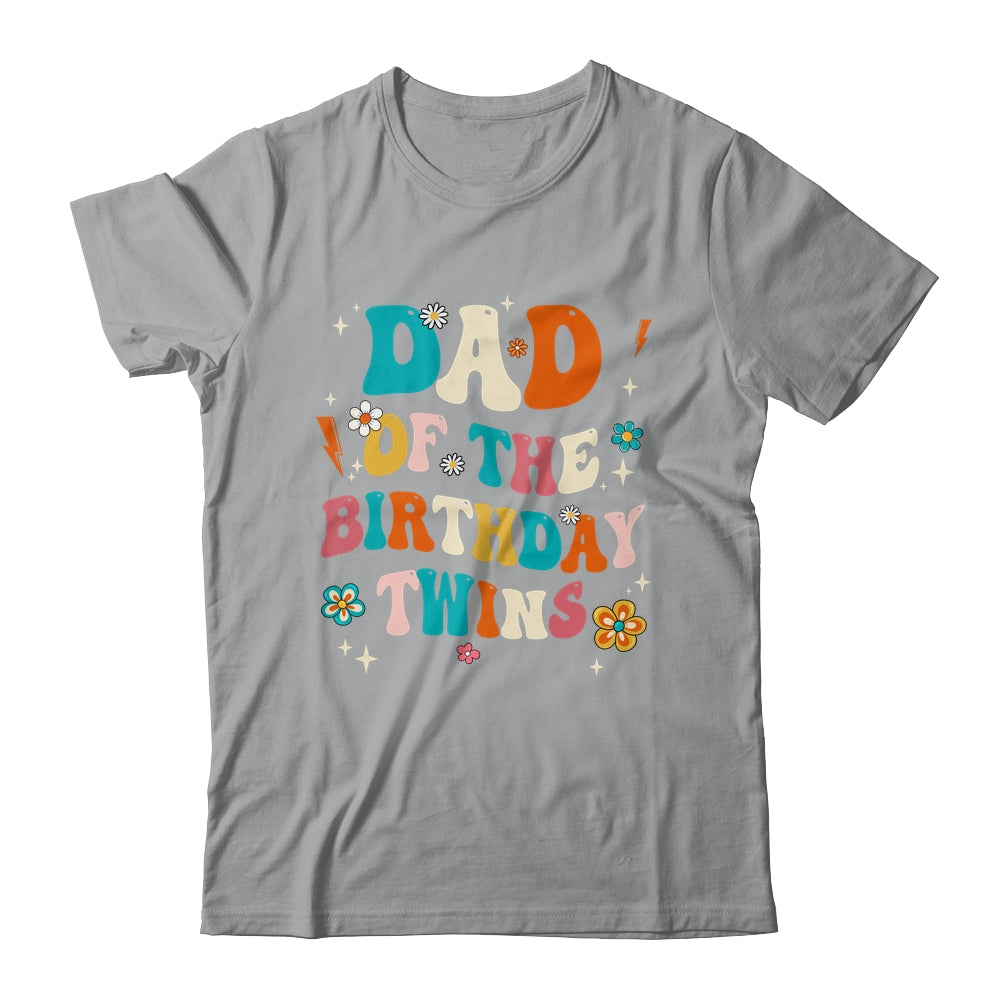 Dad Of The Birthday Twins Boys Girls Party Retro Bday Shirt & Hoodie | teecentury