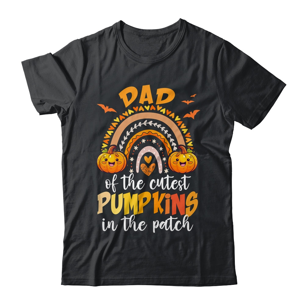Dad Of The Cutest Pumpkins In The Patch Halloween Rainbow Shirt & Hoodie | teecentury