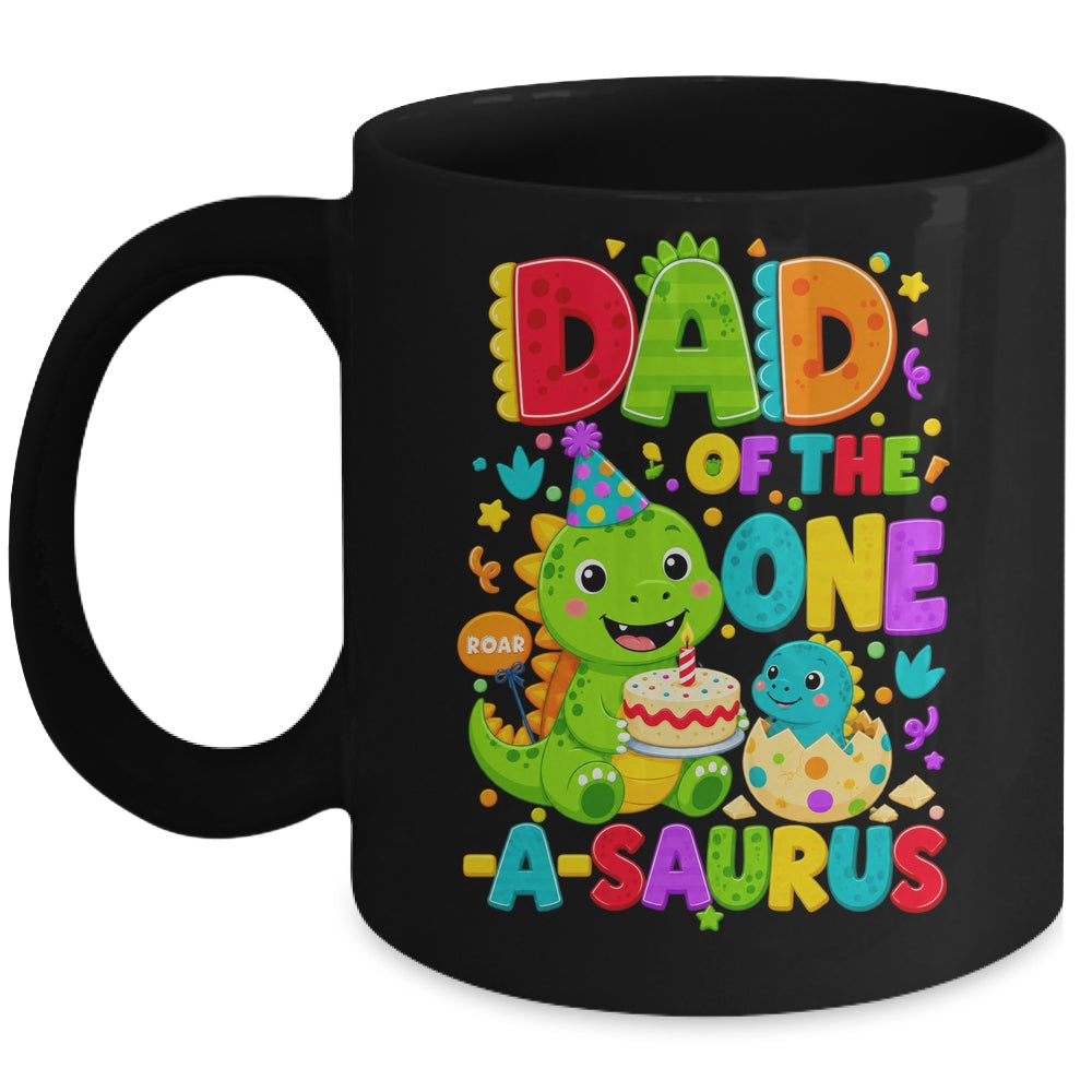 Dad Of The One-A-Saurus 1St Birthday Boy T-Rex Dinosaur Mug | teecentury