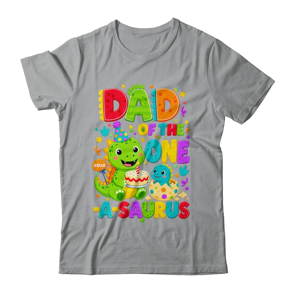 Dad Of The One-A-Saurus 1St Birthday Boy T-Rex Dinosaur Shirt & Hoodie | teecentury