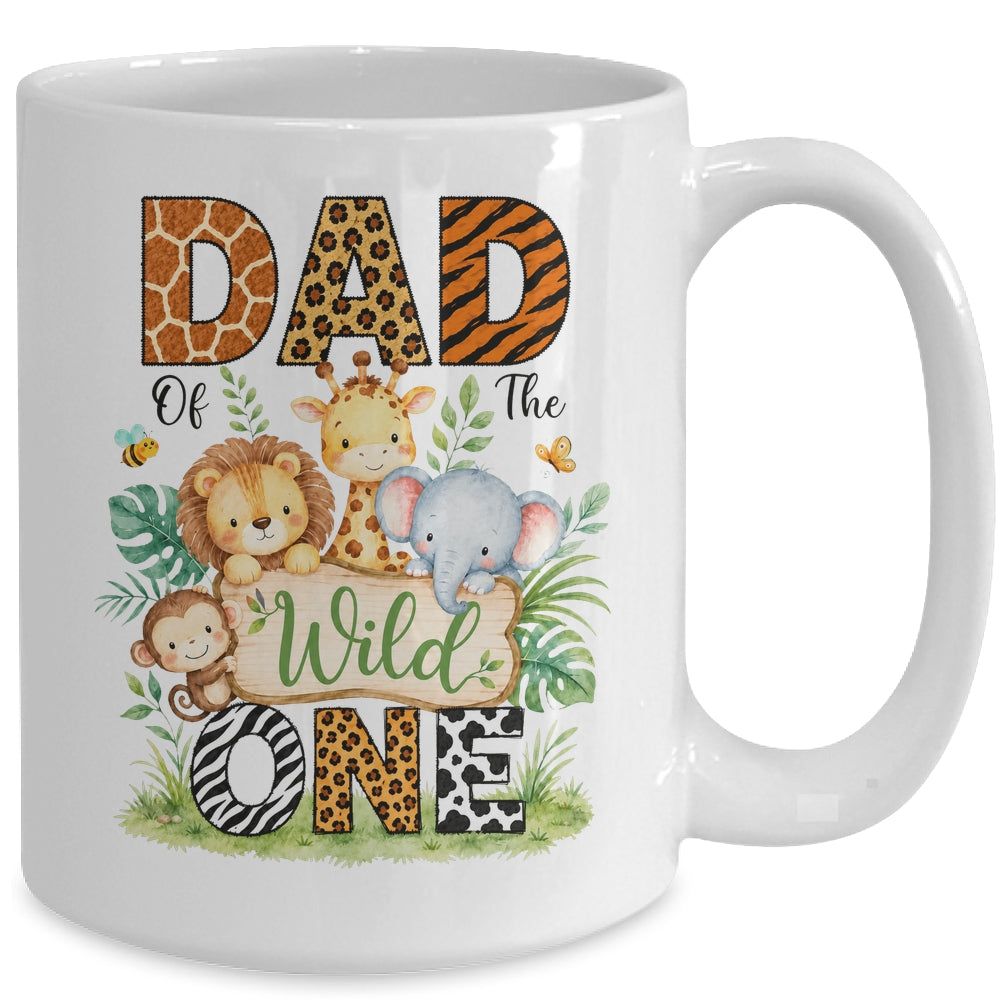 Dad Of The Wild One First Birthday Boy Jungle Safari Mug | teecentury