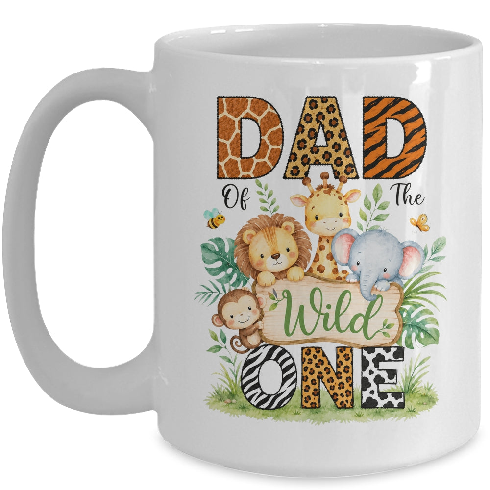 Dad Of The Wild One First Birthday Boy Jungle Safari Mug | teecentury