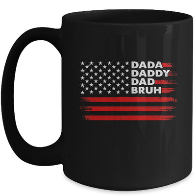 Dada Daddy Dad Bruh Happy Funny Fathers Day US Flag Mug | teecentury