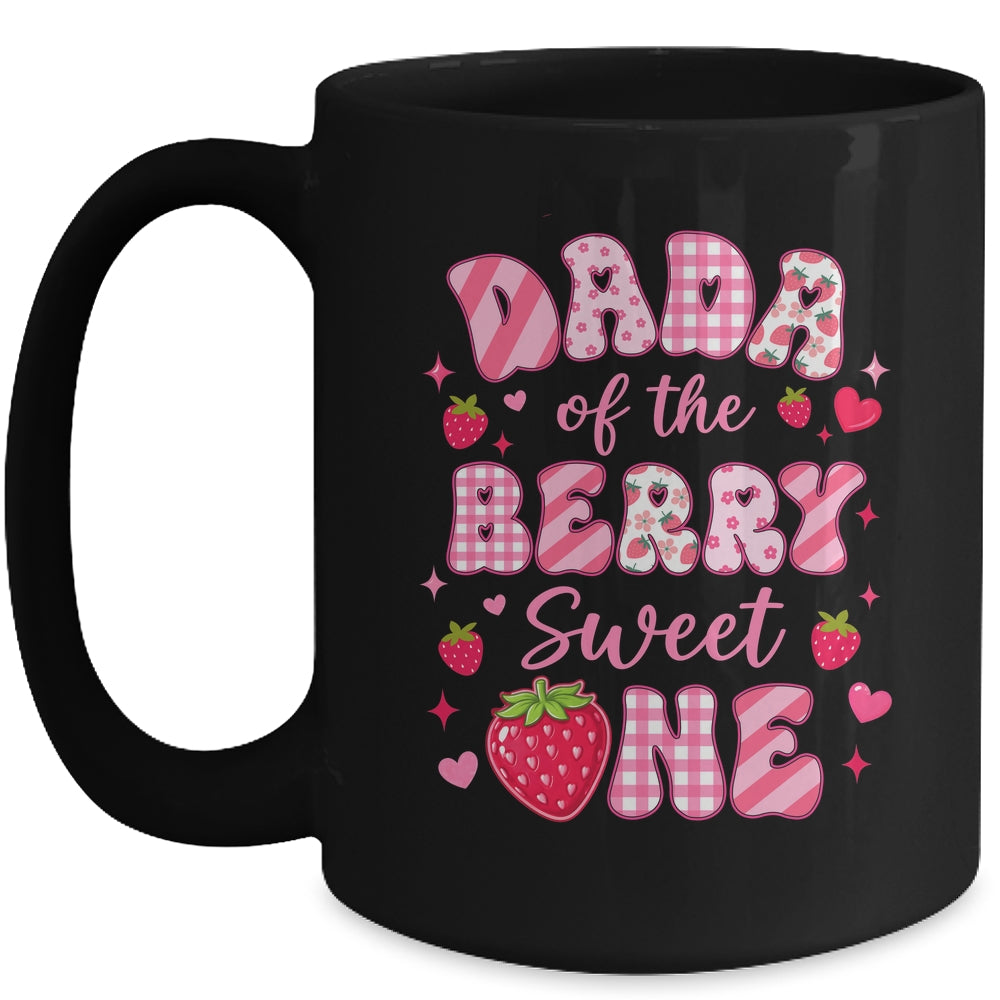 Dada Of The Berry Sweet One Strawberry First Birthday Mug | teecentury