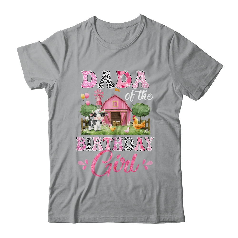 Dada Of The Birthday Girl 1st Birthday Cow Farm Family Shirt & Hoodie | teecentury