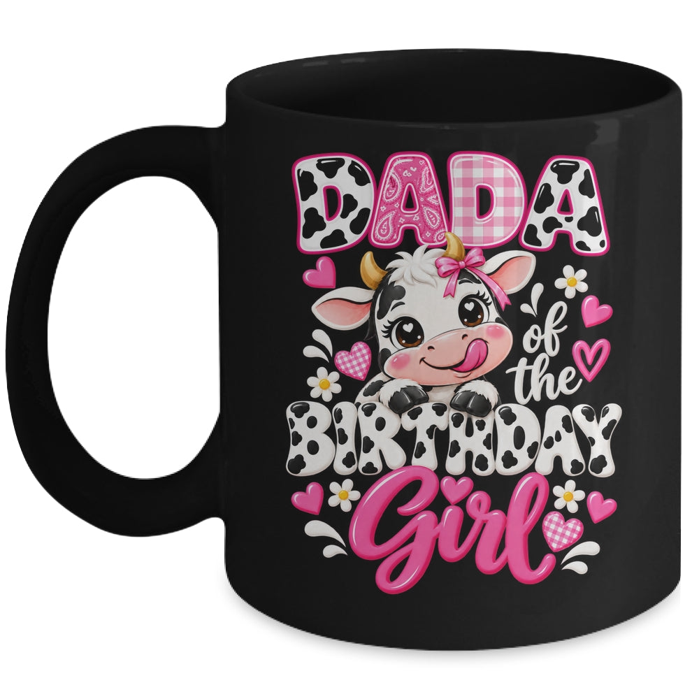 Dada Of The Birthday Girl Cow 1St Birthday Family Farm Mug | teecentury