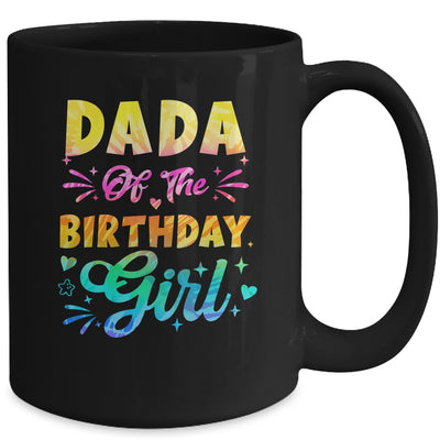 Dada Of The Birthday Girl Tie Dye 1st Birthday Family Mug | teecentury