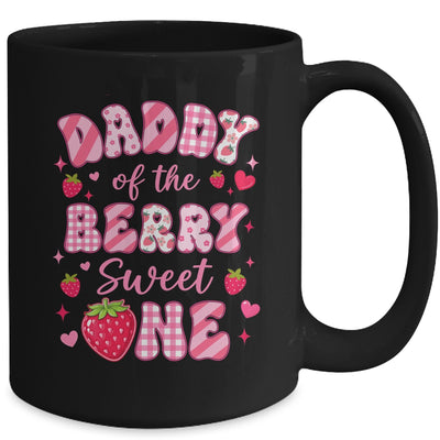 Daddy Of The Berry Sweet One Strawberry First Birthday Mug | teecentury