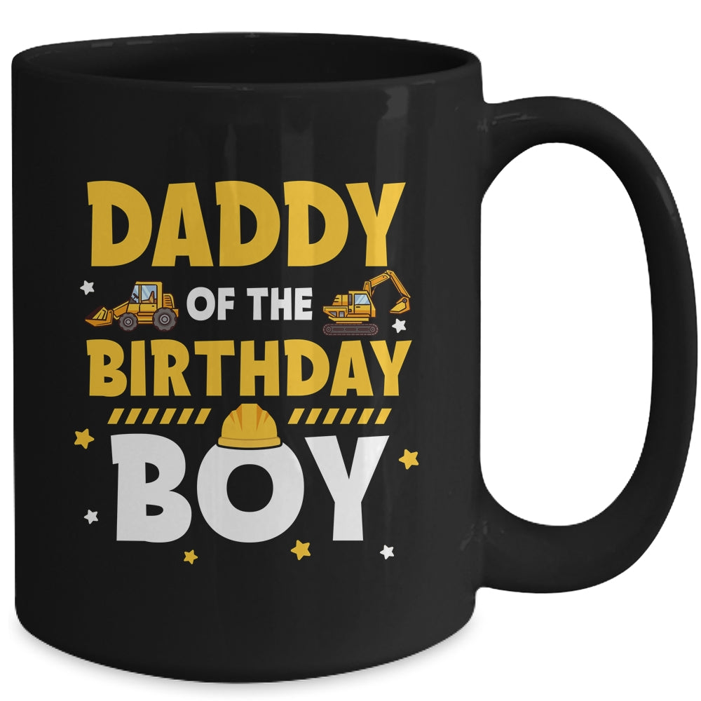 Daddy Of The Birthday Boy Construction Worker Family Party Mug | teecentury