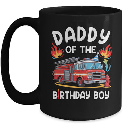 Daddy Of The Birthday Boy Fire Truck Firefighter 1st Party Mug | teecentury