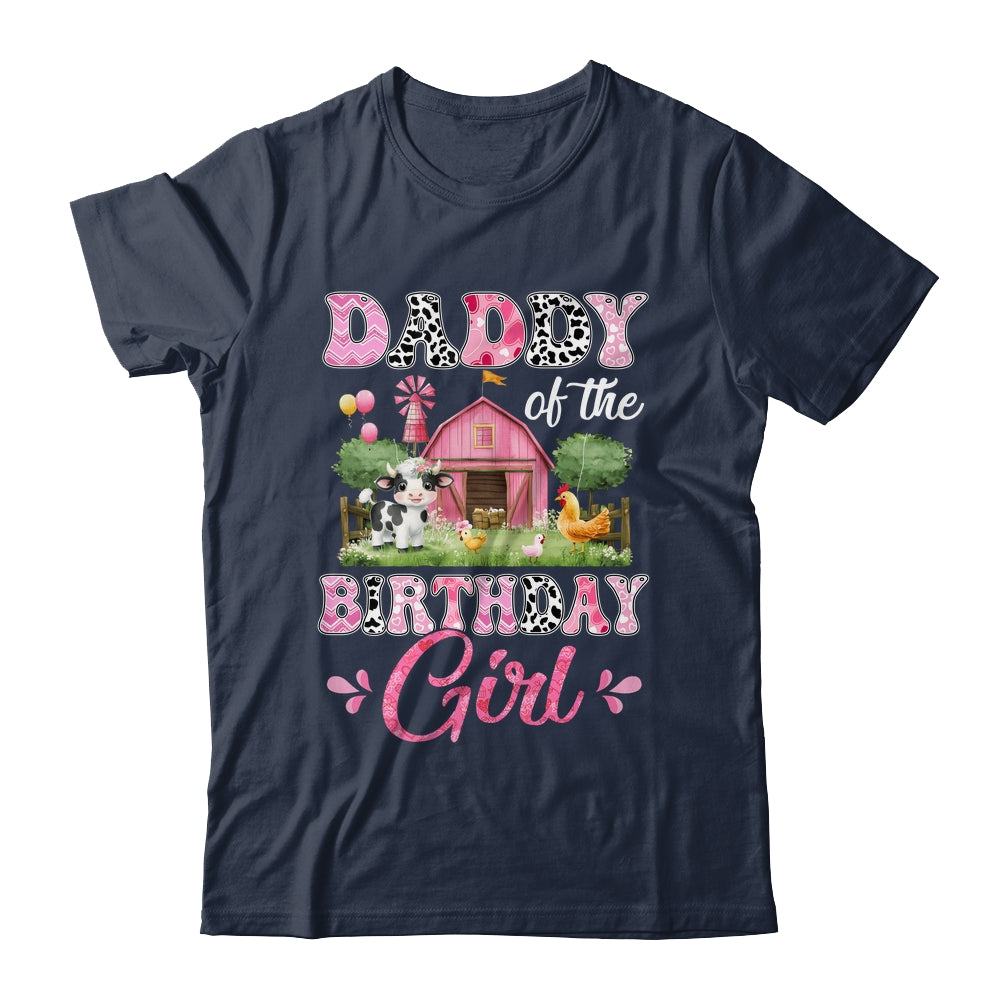 Daddy Of The Birthday Girl 1st Birthday Cow Farm Family Shirt & Hoodie | teecentury