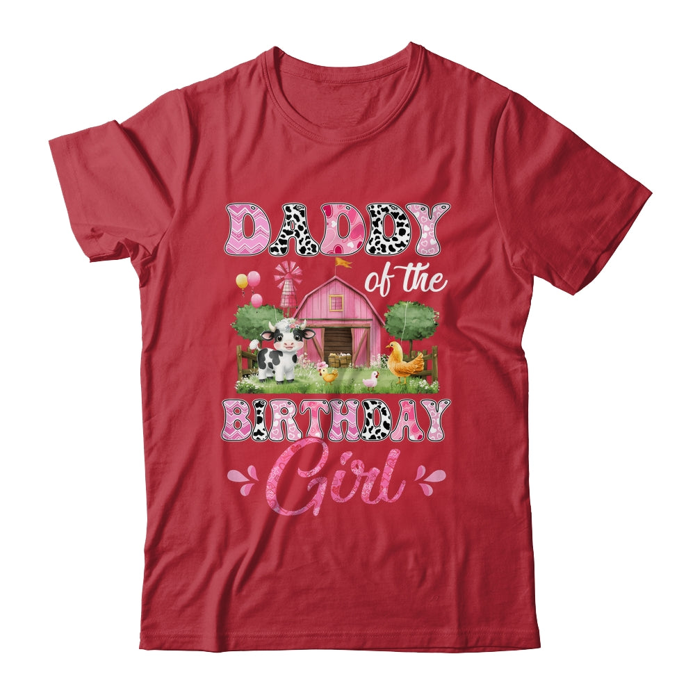 Daddy Of The Birthday Girl 1st Birthday Cow Farm Family Shirt & Hoodie | teecentury