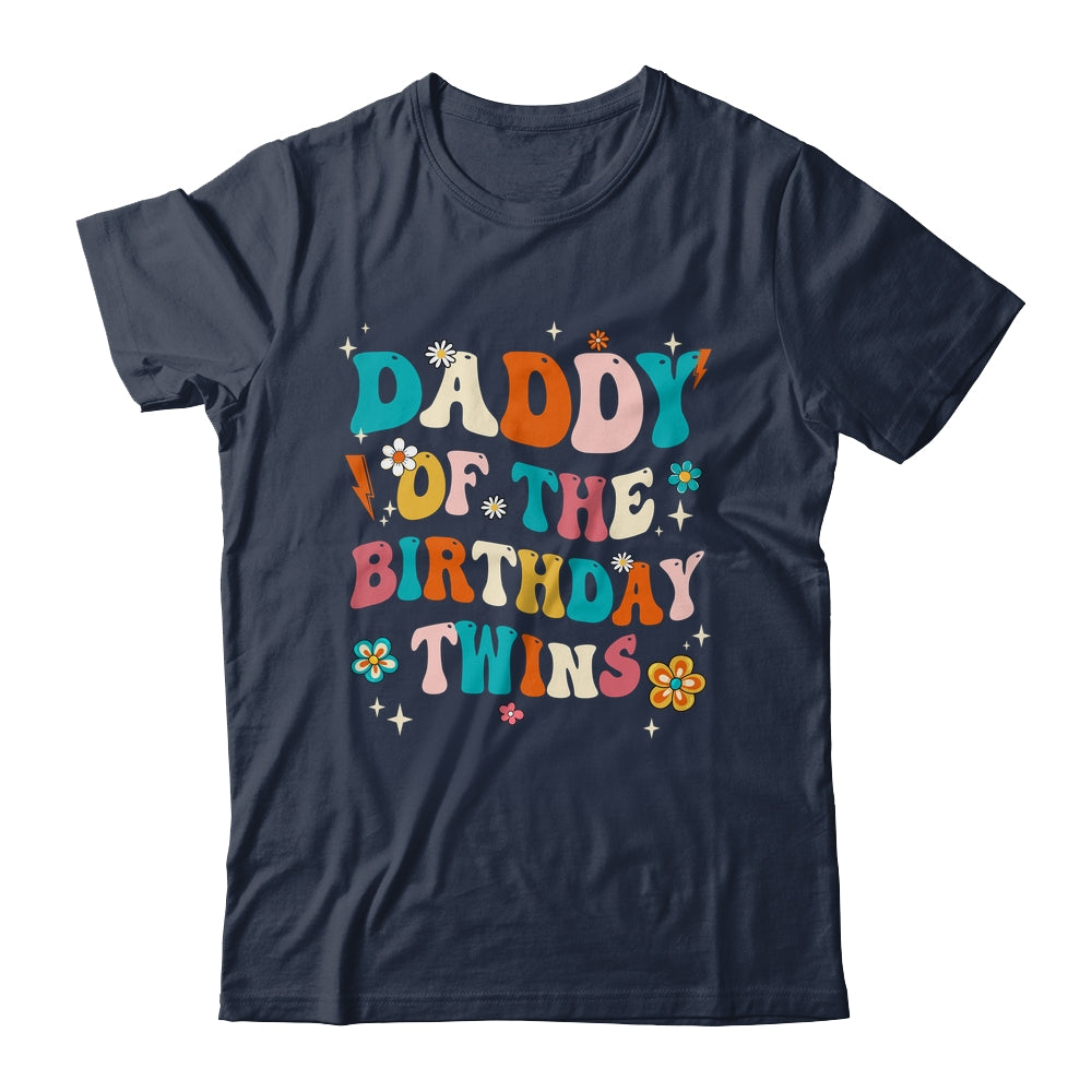 Daddy Of The Birthday Twins Boys Girls Party Retro Bday Shirt & Hoodie | teecentury