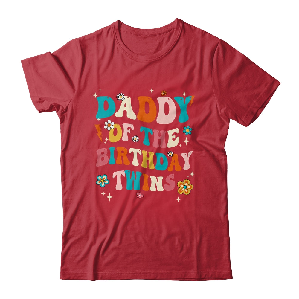 Daddy Of The Birthday Twins Boys Girls Party Retro Bday Shirt & Hoodie | teecentury