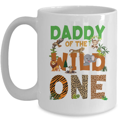 Daddy Of The Birthday Wild One Safari Birthday Boy Family Mug | teecentury