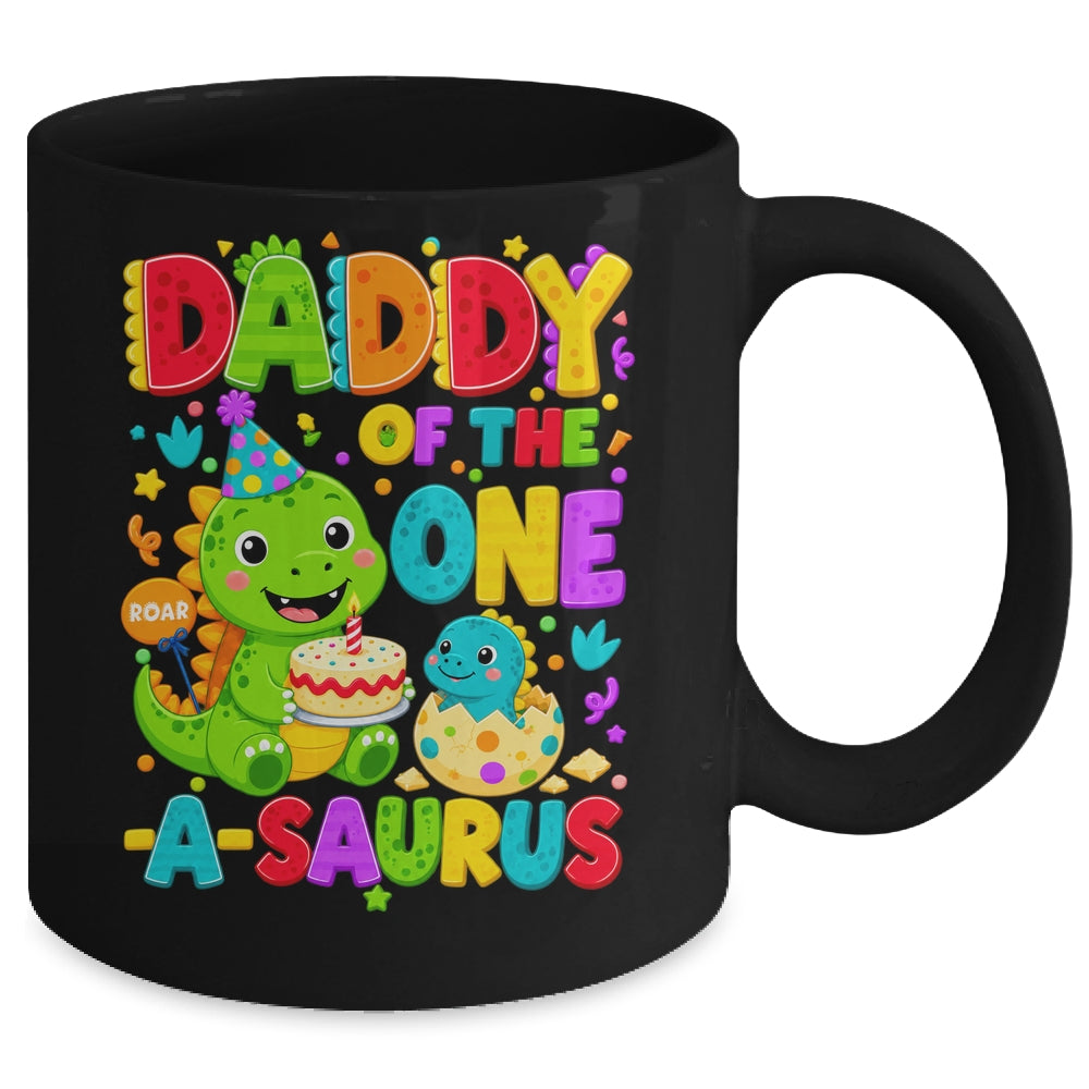 Daddy Of The One-A-Saurus 1St Birthday Boy T-Rex Dinosaur Mug | teecentury