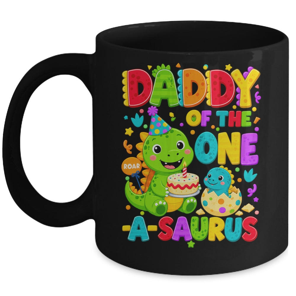 Daddy Of The One-A-Saurus 1St Birthday Boy T-Rex Dinosaur Mug | teecentury