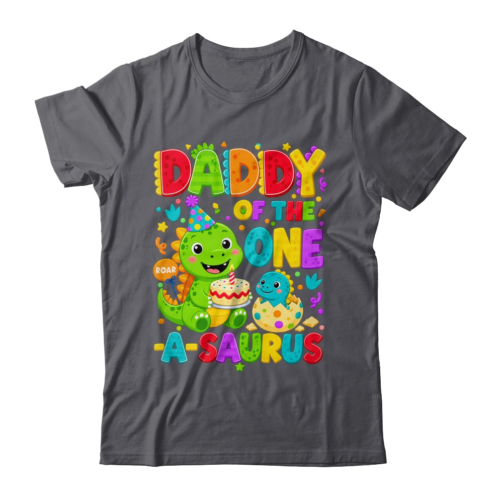 Daddy Of The One-A-Saurus 1St Birthday Boy T-Rex Dinosaur Shirt & Hoodie | teecentury