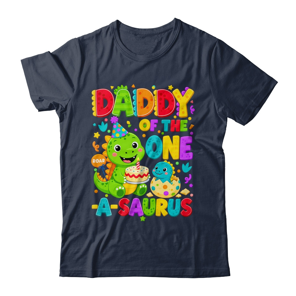 Daddy Of The One-A-Saurus 1St Birthday Boy T-Rex Dinosaur Shirt & Hoodie | teecentury