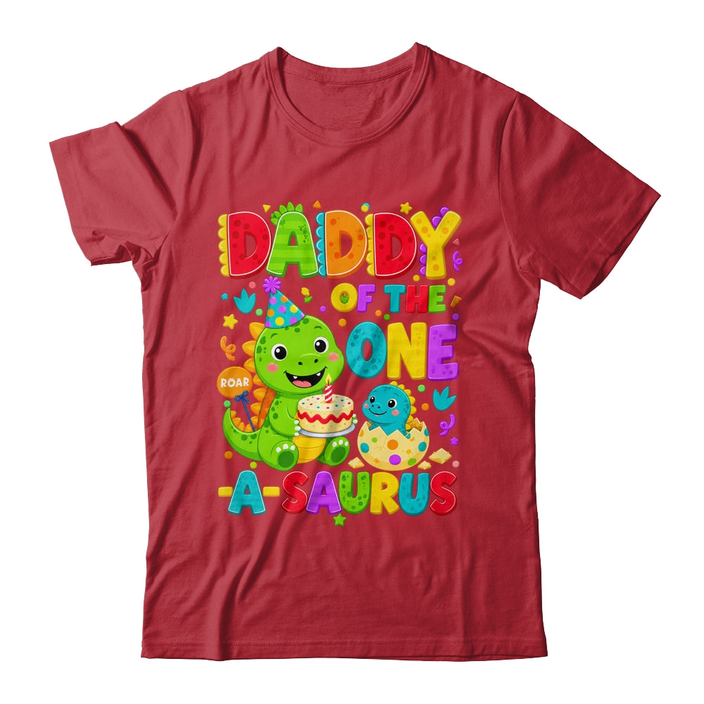 Daddy Of The One-A-Saurus 1St Birthday Boy T-Rex Dinosaur Shirt & Hoodie | teecentury