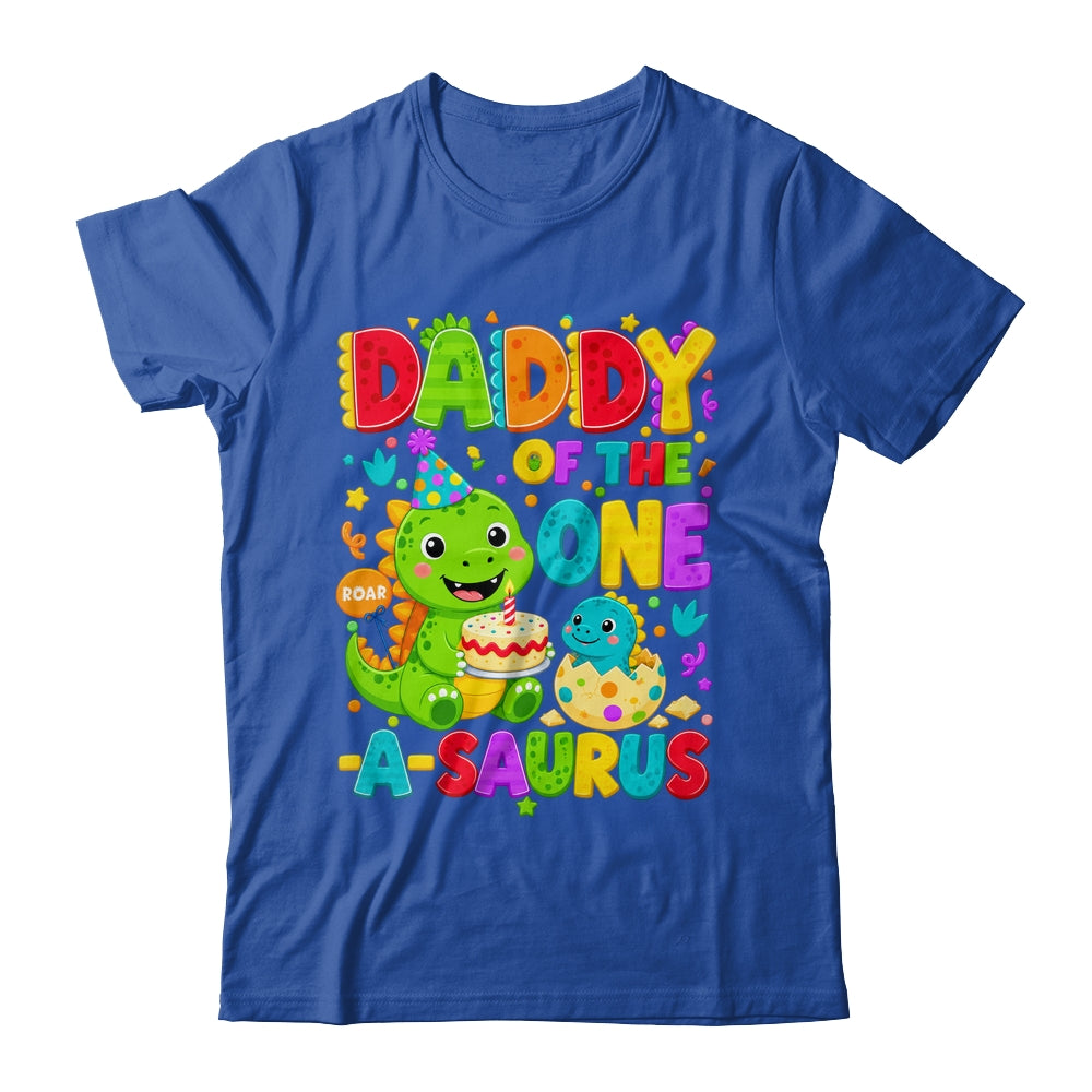 Daddy Of The One-A-Saurus 1St Birthday Boy T-Rex Dinosaur Shirt & Hoodie | teecentury