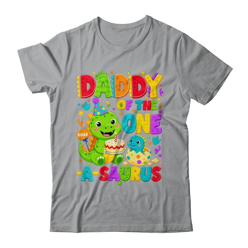 Daddy Of The One-A-Saurus 1St Birthday Boy T-Rex Dinosaur Shirt & Hoodie | teecentury